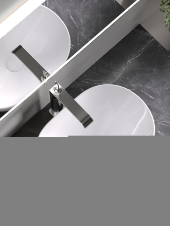 Столешница Sancos TT80A1X 80х50 накладная цвет черный